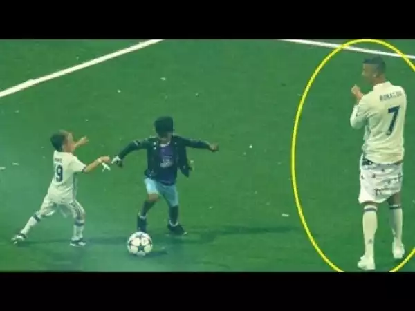 Video: OMG!! Cristiano Ronaldo is impressed with his sons skills!! MUST SEE